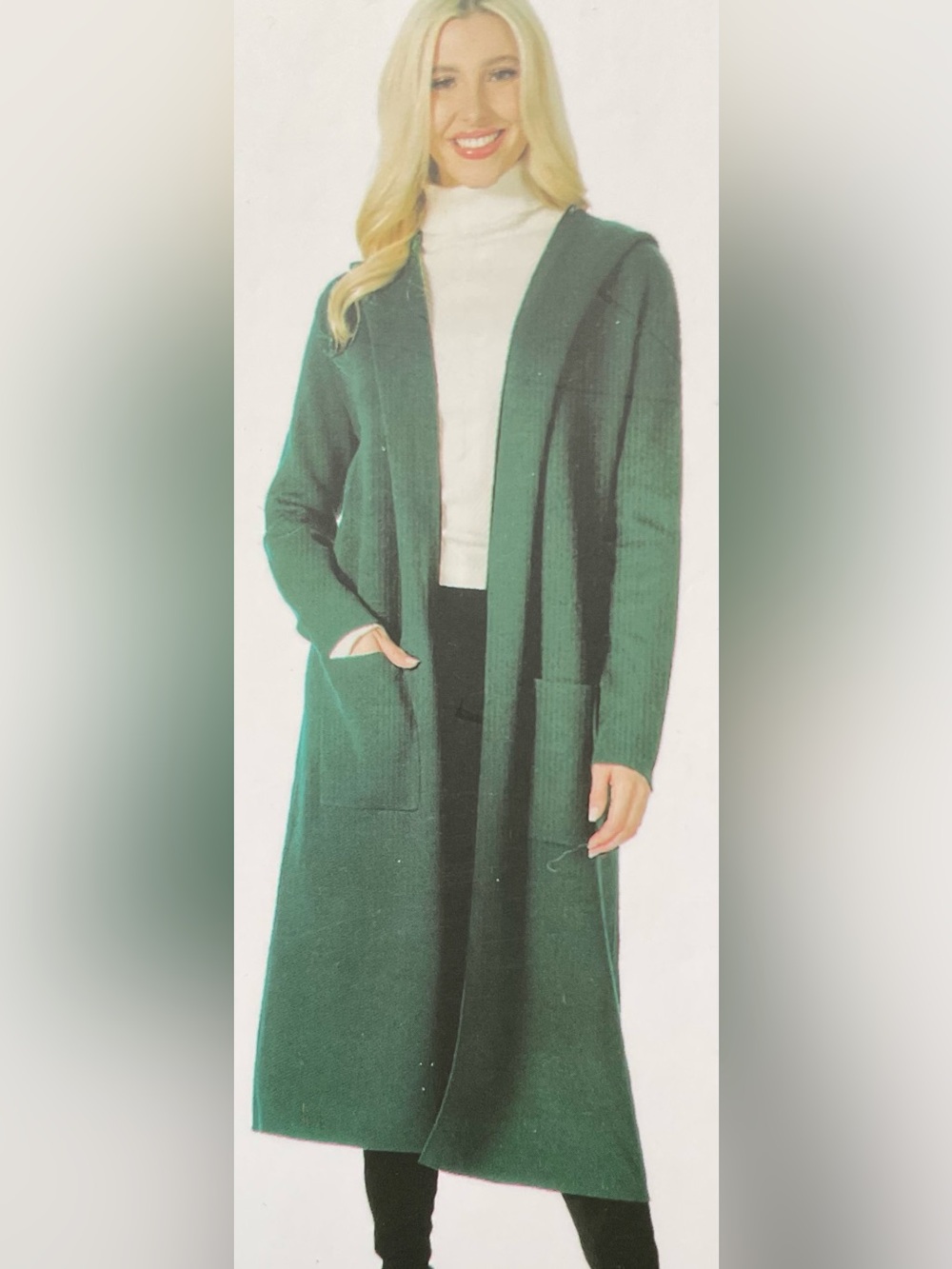 Max Sport Teal Long Hoodie Open Cardigan NWT